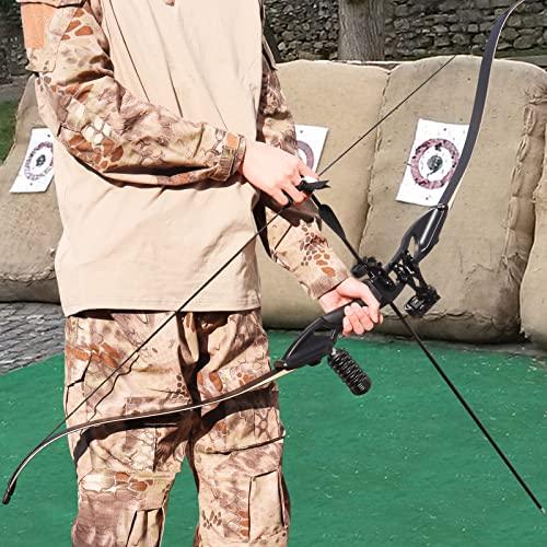 D&Q D&Q Bow and Arrow for Adults Takedown Recurve Bows Hunting Bow Archery Set Adult Longbows Kit 56\" 30-50lb Right Hand Bow Aluminum Alloy Riser for Beginner and Professional Hunting ShootingBlack,45lb