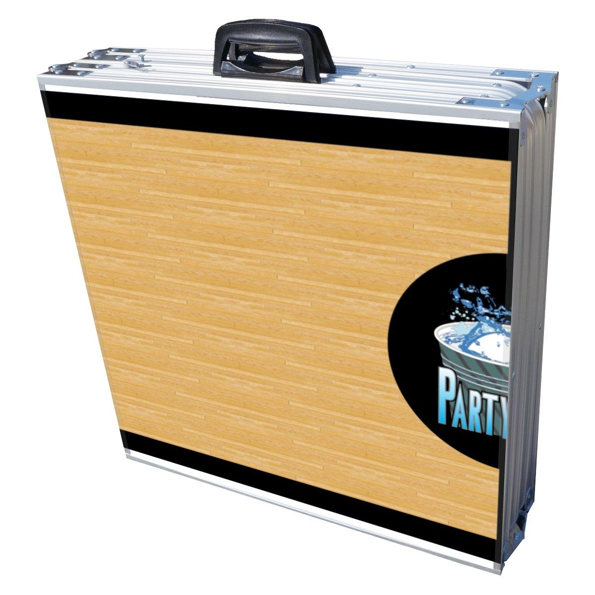 PartyPongTables.com PARTYPONG 8-Foot Beer Pong Table - Basketball Court Graphic