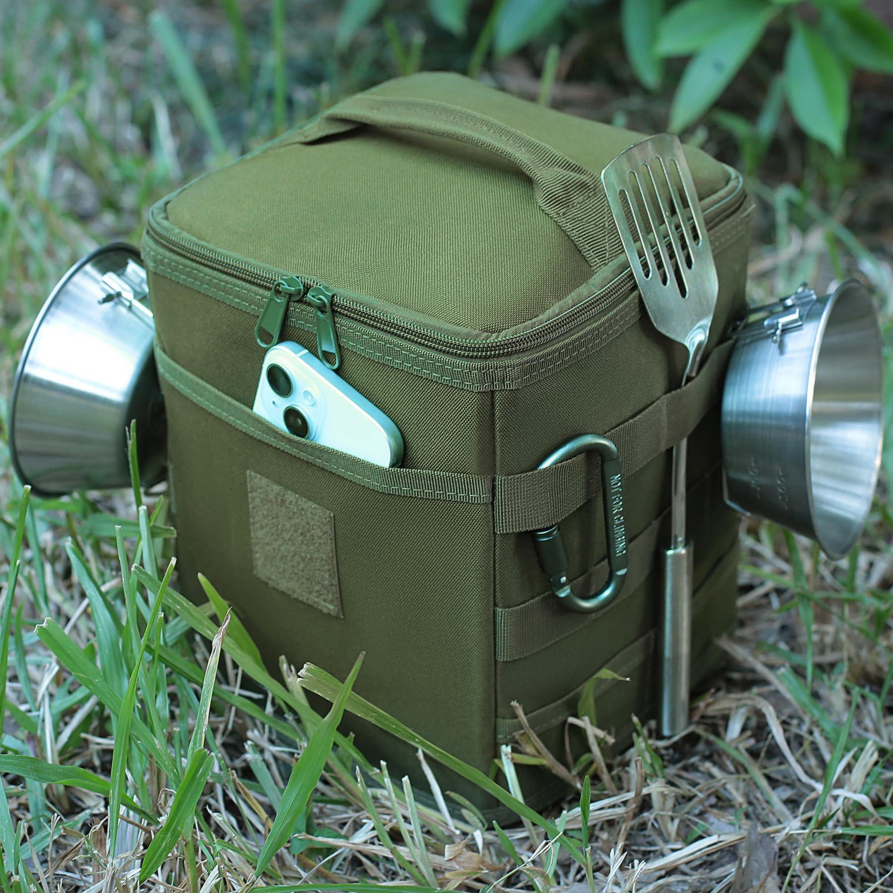 Lemubeane Lemubeane Tactical Camping Storage Bag 7L Utility Tote Bag Trunk Organizer (OD Green)