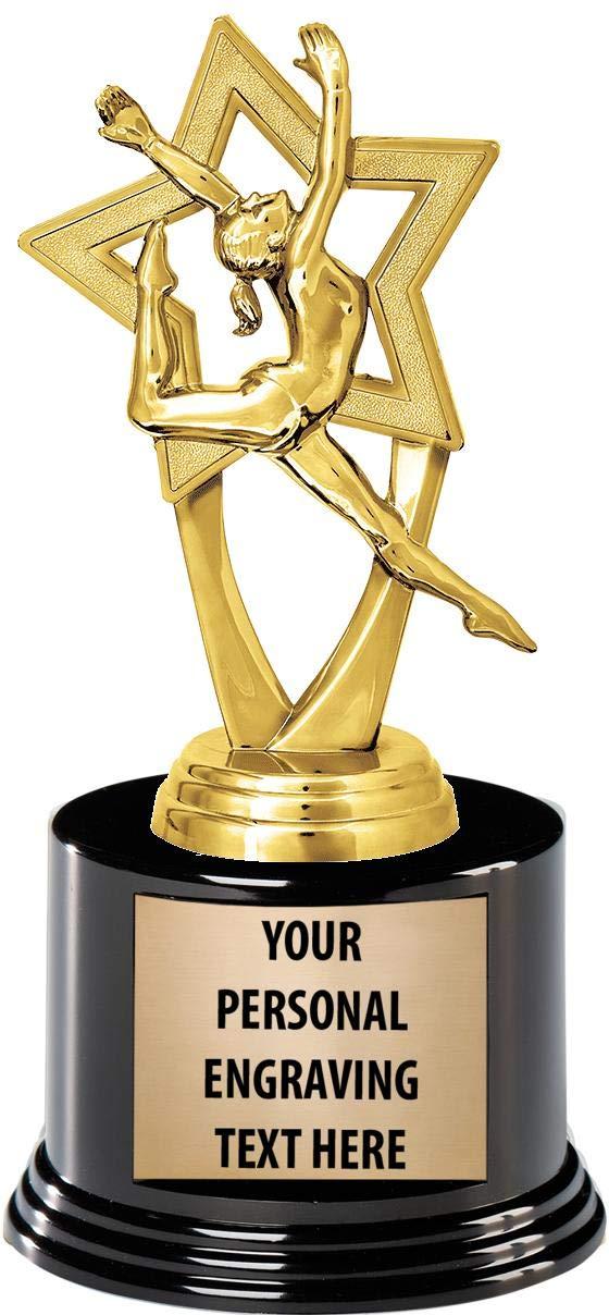 Crown Awards Crown Awards Gymnastics Trophies with Custom Engraving, 7.25\" Personalized Male Gymnastics Handstand Trophy On Deluxe Round Base 50 Pack Prime