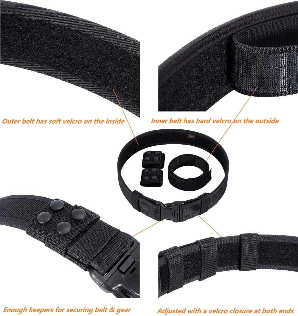 Vianyer Vianyer Duty Belt for Law Enforcement Police Security 2.25" Tactical Patrol Belt XXXL