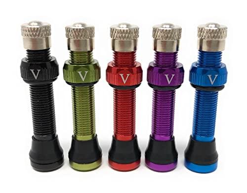 VeloTubes VeloTubes Tubeless Schrader Valves - 40mm Purple