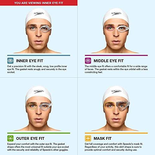 Speedo Speedo Unisex-Adult Swim Goggles Mirrored Vanquisher 2.0, Silver, One Size