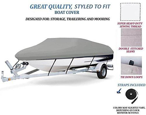 SBU 7.6 oz Solution Dyed Polyester Grey, Styled to FIT Boat Cover Compatible for Checkmate CONVINCOR 270 W/SWPF 2014-2015