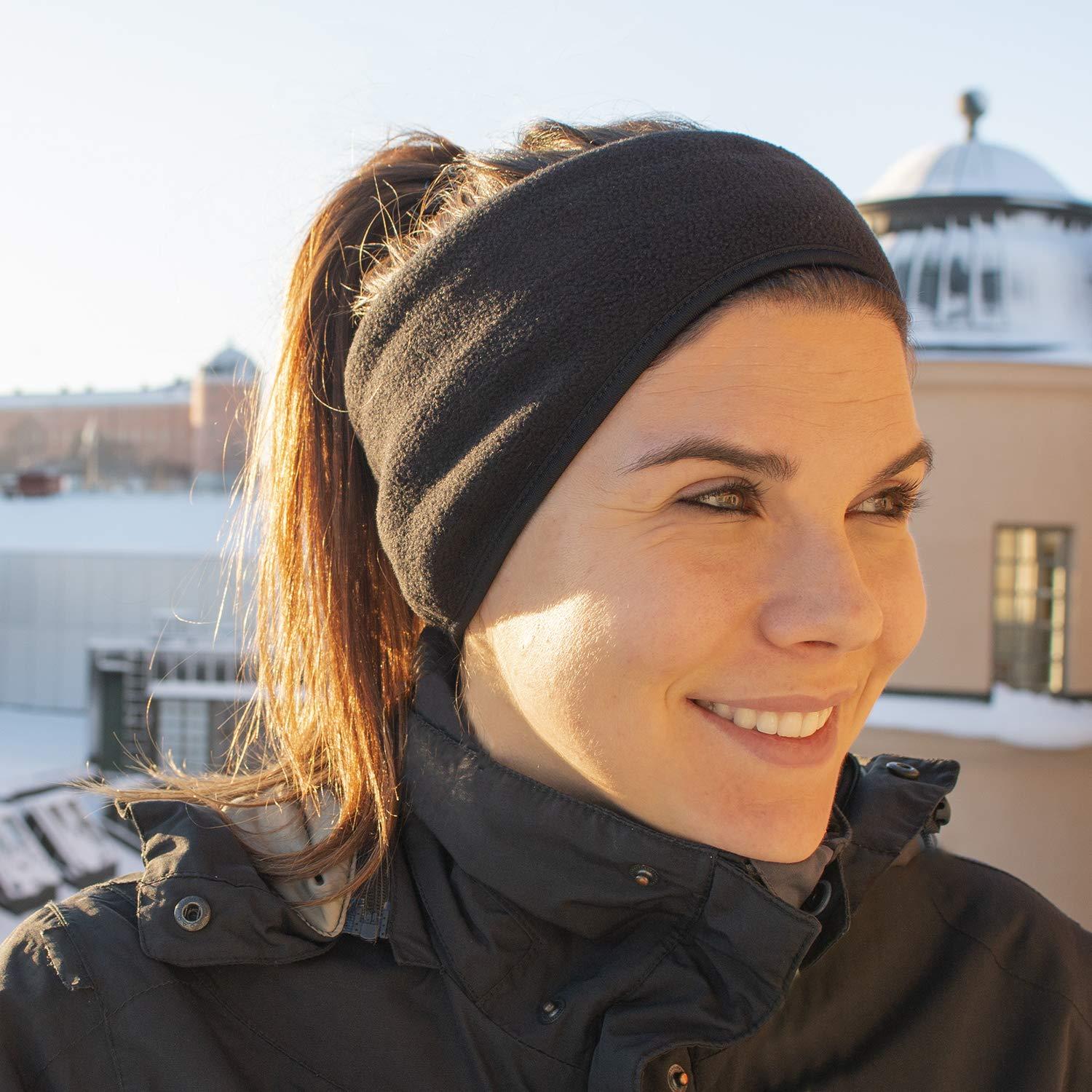 The Friendly Swede The Friendly Swede Ear Warmer Headband  Unisex 2-Pack Winter Headbands for Women & Men; Fleece Ear Warmers; Stretchable Ear Covers for Outdoors/Cycling/Hiking/Running