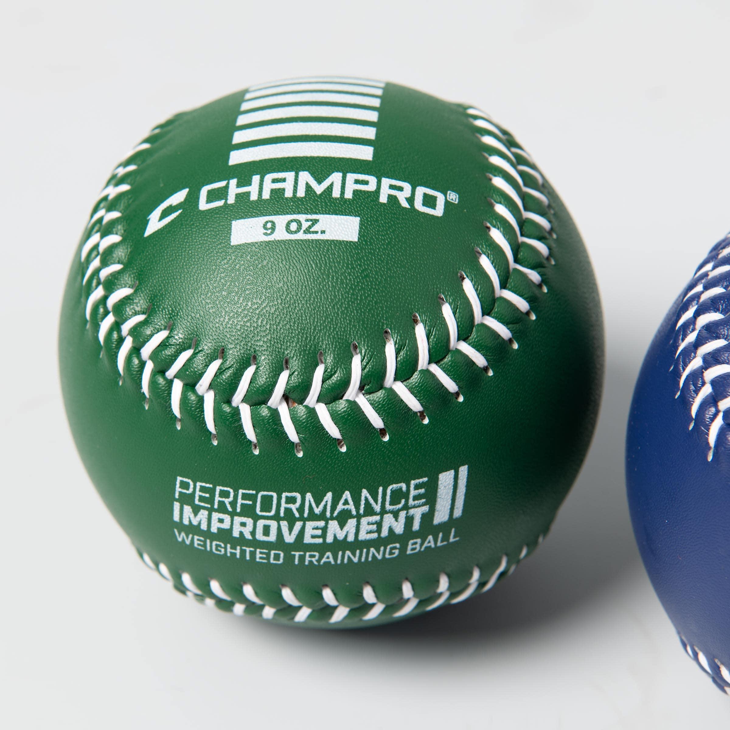 CHAMPRO CHAMPRO Weighted Training Softball Set GREEN, BLUE ,12-Inch