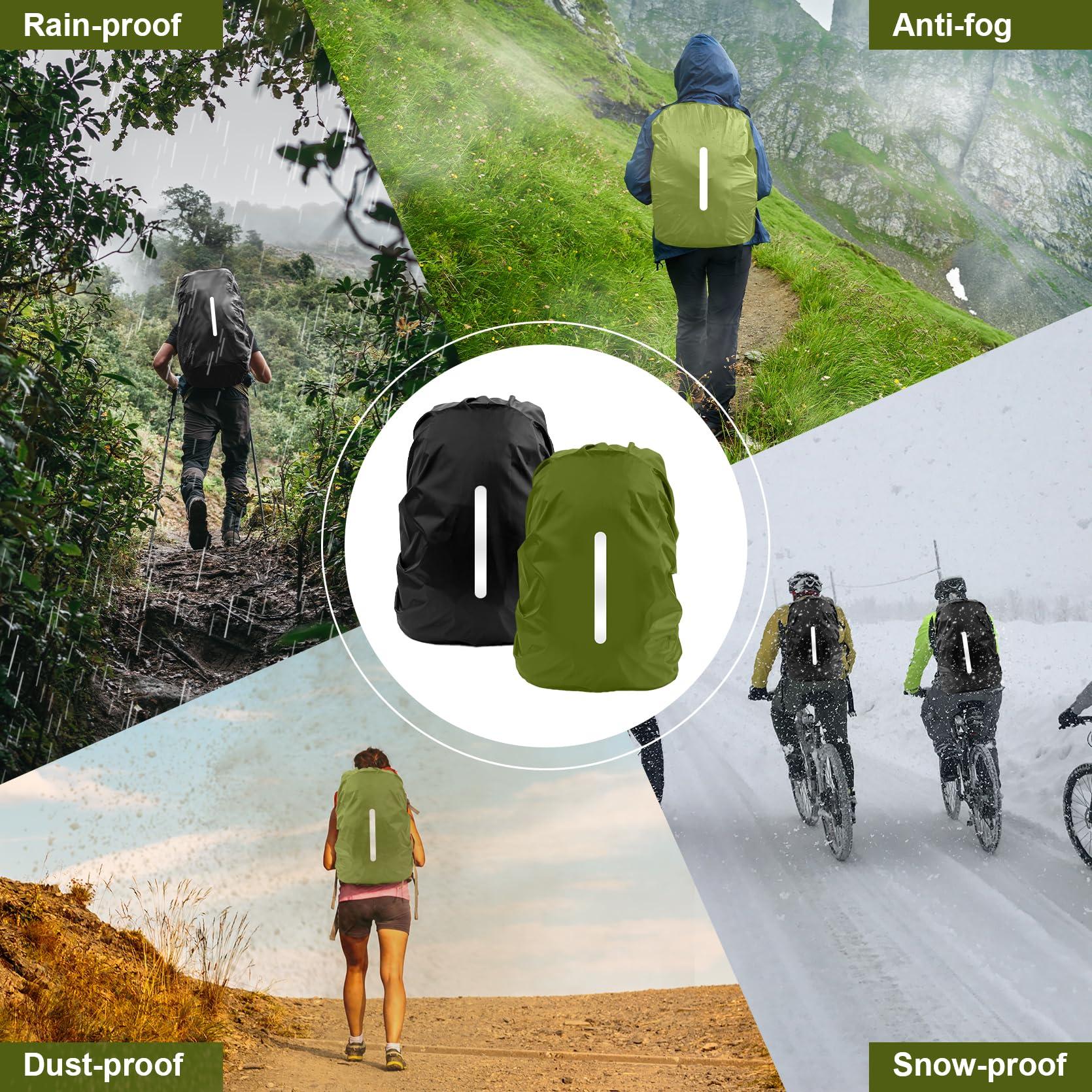 LAMA LAMA 2 Pack Waterproof Rain Cover for Backpack, Reflective Rucksack Rain Cover for Anti-dust/Anti-Theft/Bicycling/Hiking/Camping/Traveling/Outdoor Activities