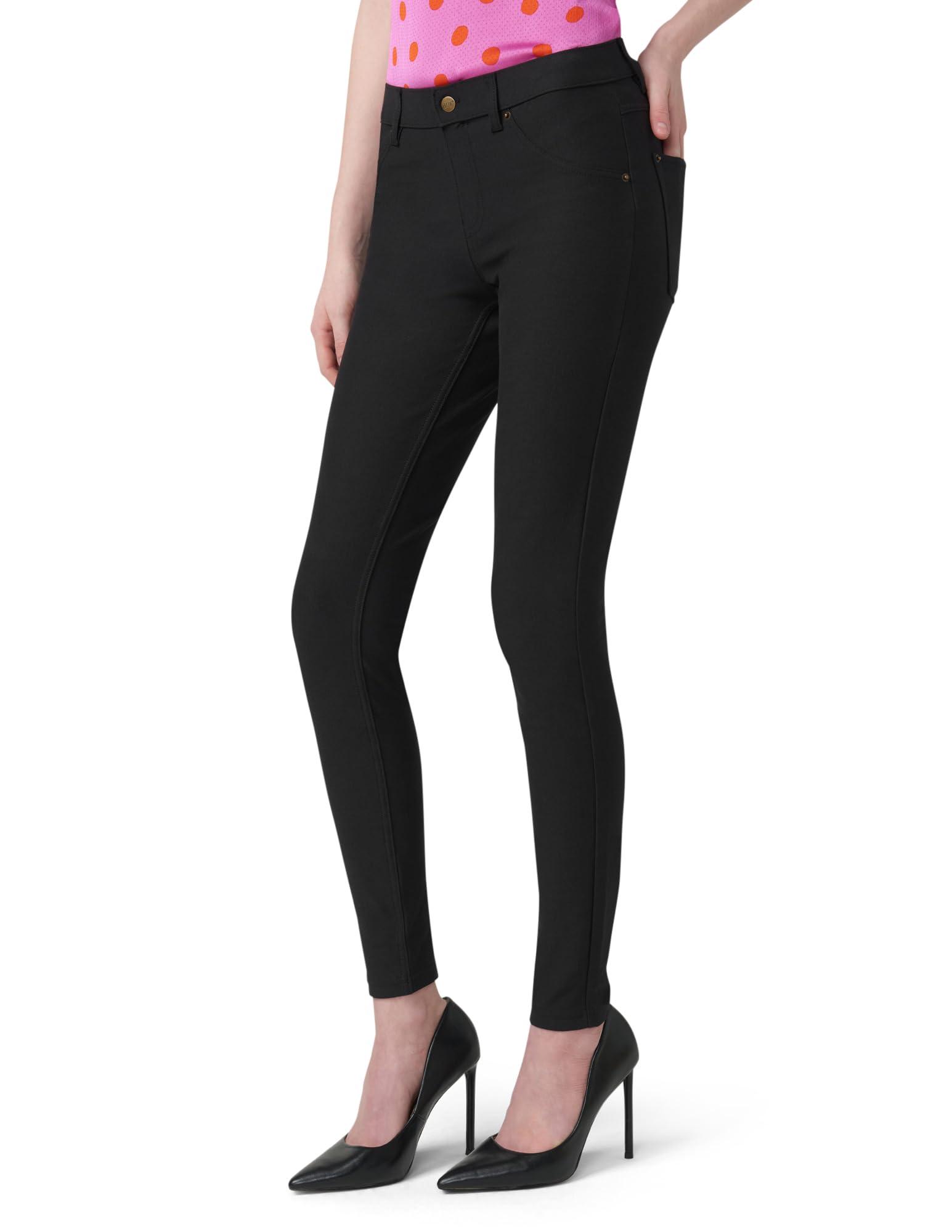 HUE HUE Women's Essential Denim Leggings, Black, Medium