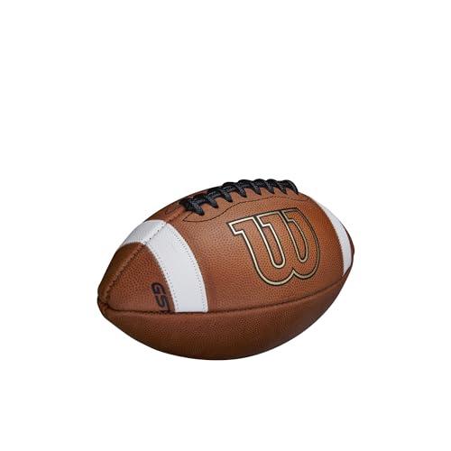 WILSON Wilson GST Leather Game Football - Brown, Youth Size