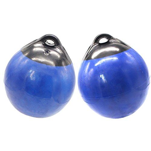 X-Haibei X-Haibei Pair of Boat Fenders Ball Round Anchor Buoy, Dock Bumper Ball Inflatable Vinyl Shield Protection Marine Mooring Buoy Blue, A29 D 11.8 *H 13.8 INCH