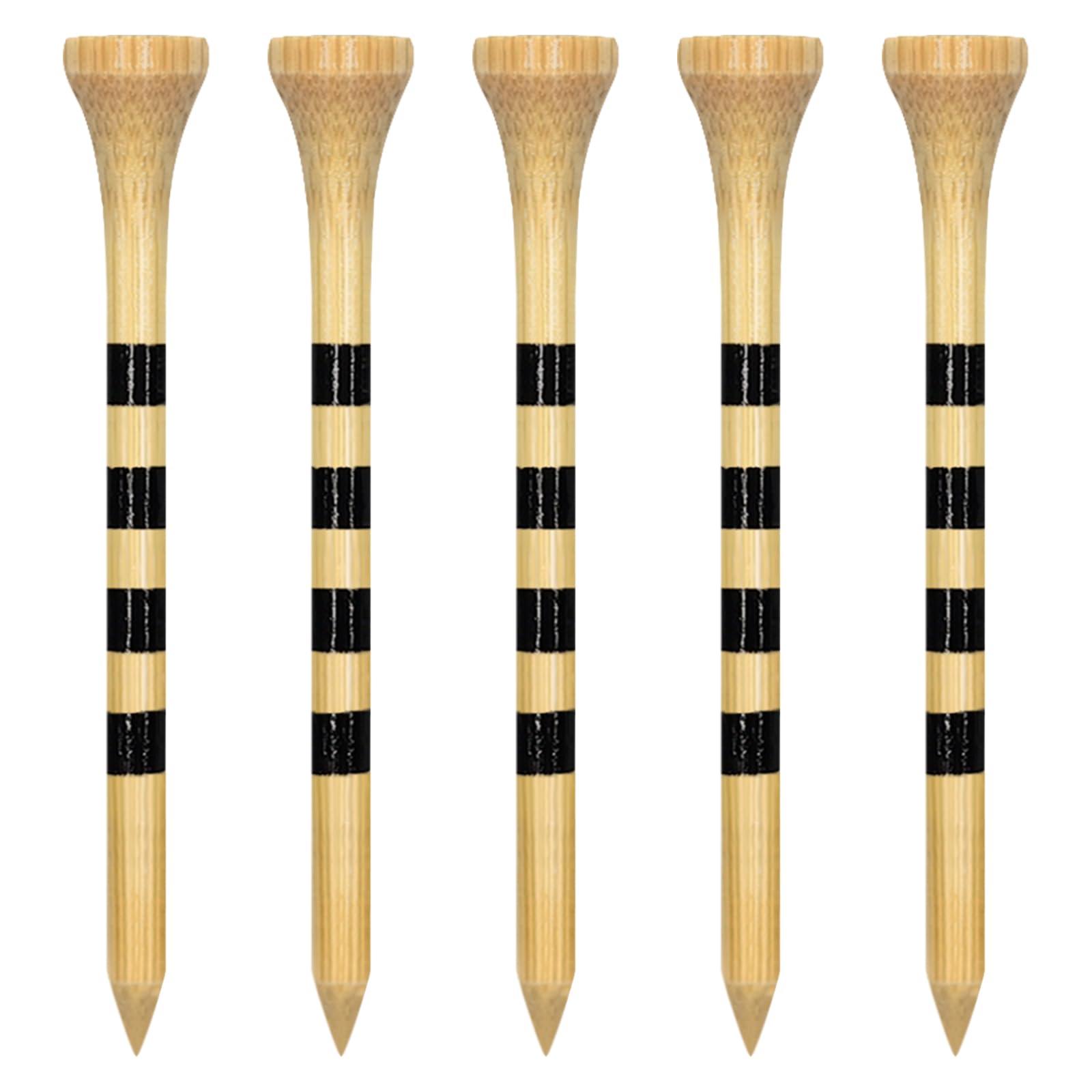 Zivisk Zivisk Wooden Golf Tees 3-1/4 inch 100 Count, 3.25\" Long Golf Wood Bamboo Tees(Natural Color,83mm)