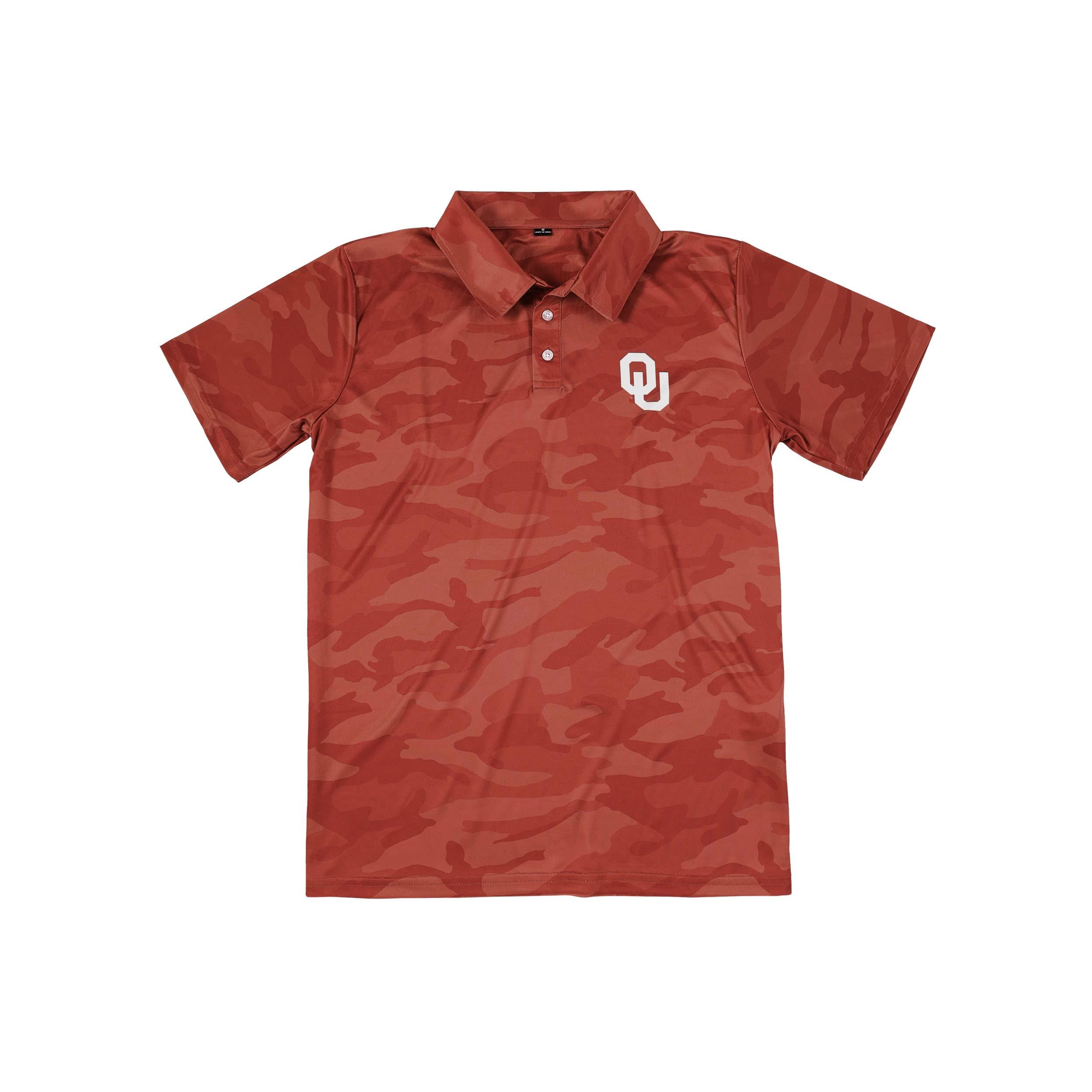 FOCO FOCO Mens NCAA College Team Logo Polyester Polo Short Sleeve Shirt, Color Camo, X-Large US