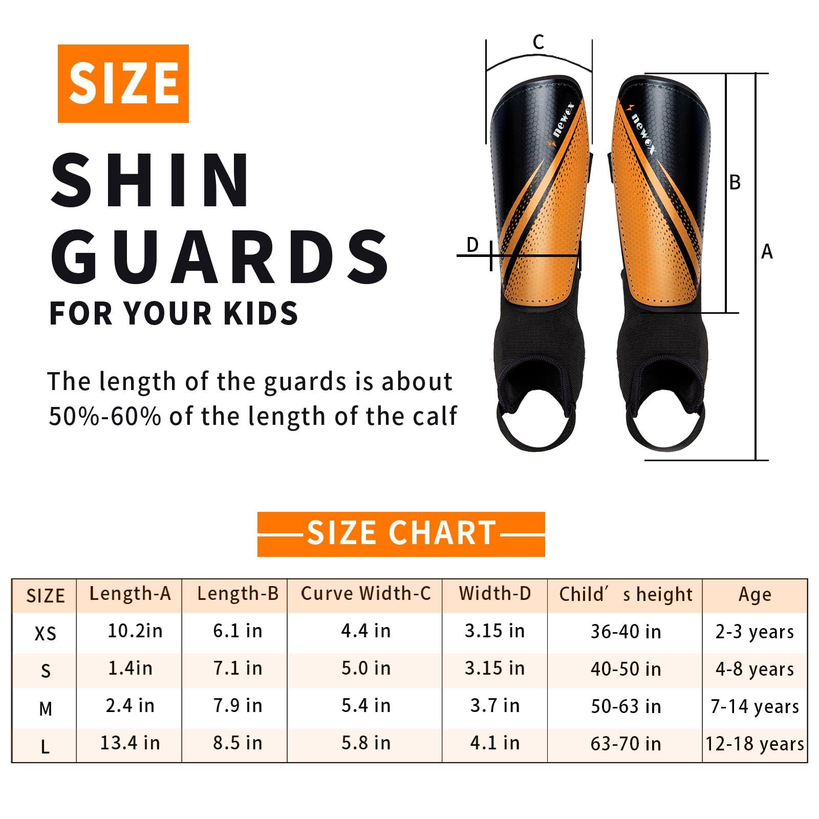 newox newox Soccer Shin Guards Youth - Protection Girls Shin Guards Soccer Youth - Soccer Sleevers Shin Pads - Soccer Shin Guards for Kids 3-16 Years Old Girls Boys Toddler