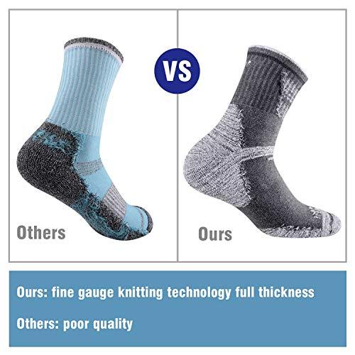 FEIDEER FEIDEER Hiking Socks Walking Socks For Men, 3-pack Outdoor Recreation Socks Moisture Wicking Quarter Crew Socks (19103-XL)