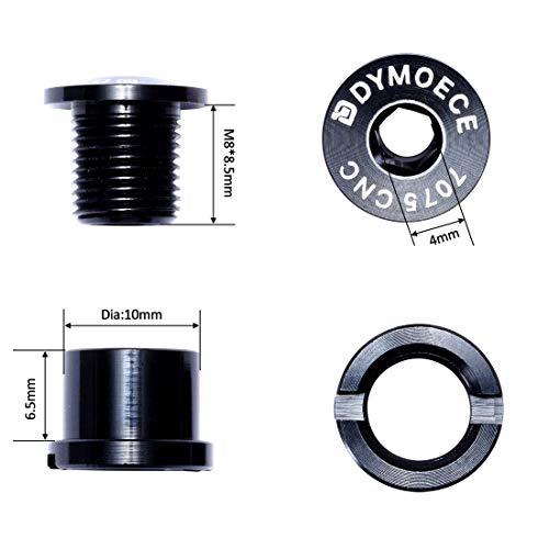 Dymoece Dymoece 7075 Aluminum Alloy Double Chainring Bolts for Road MTB Bicycle M8 Crankset (Red)