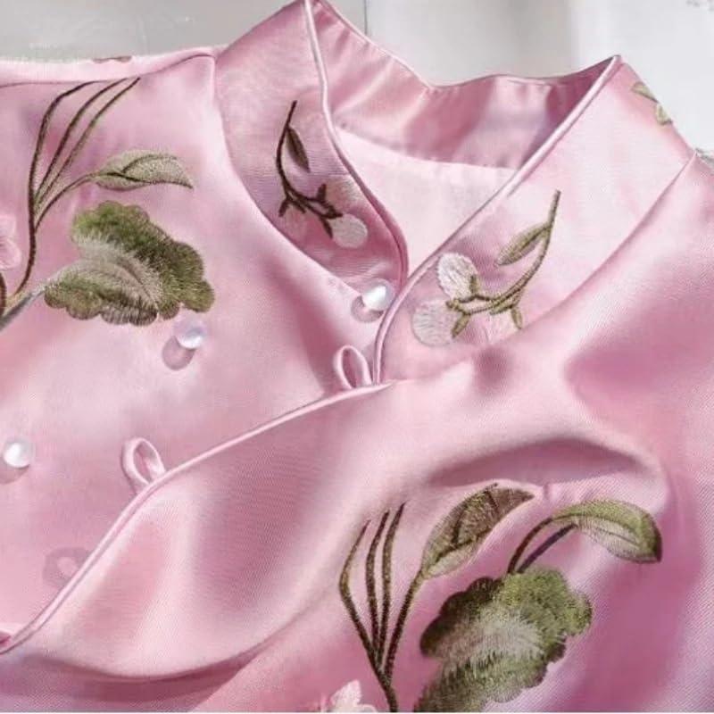 LIXINGHEITANG LIXINGHEITANG Suit Shirt National Style Traditional Elegant Women Chinese Blouse Plus Size Loose Female Hanfu Tops s3 Pink8 XS