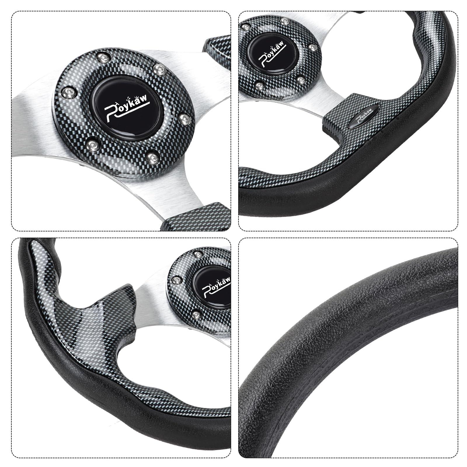 Roykaw Roykaw Golf Cart Steering Wheel with Hub Adapter only for Club Car Precedent