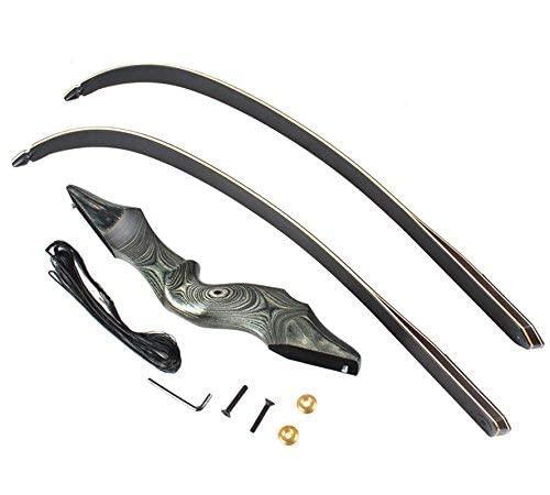 Obert Obert Original Black Hunter Takedown Recurve Bow 60inch with Bamboo Core Limbs Archery Hunting Target Practice