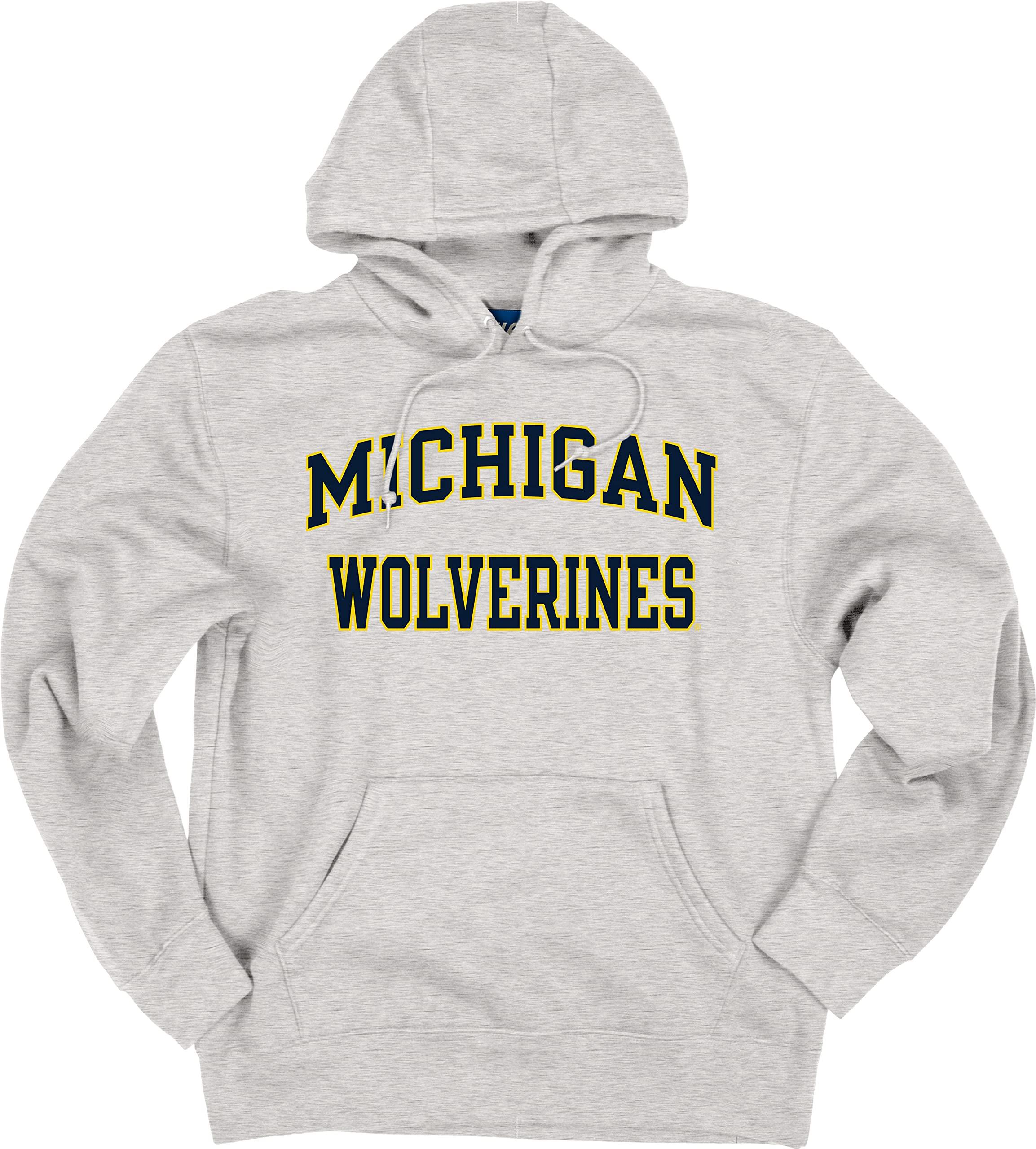 Blue 84 Blue 84 Men's Michigan Wolverines Hoodie Arched Grey, Grey, Small