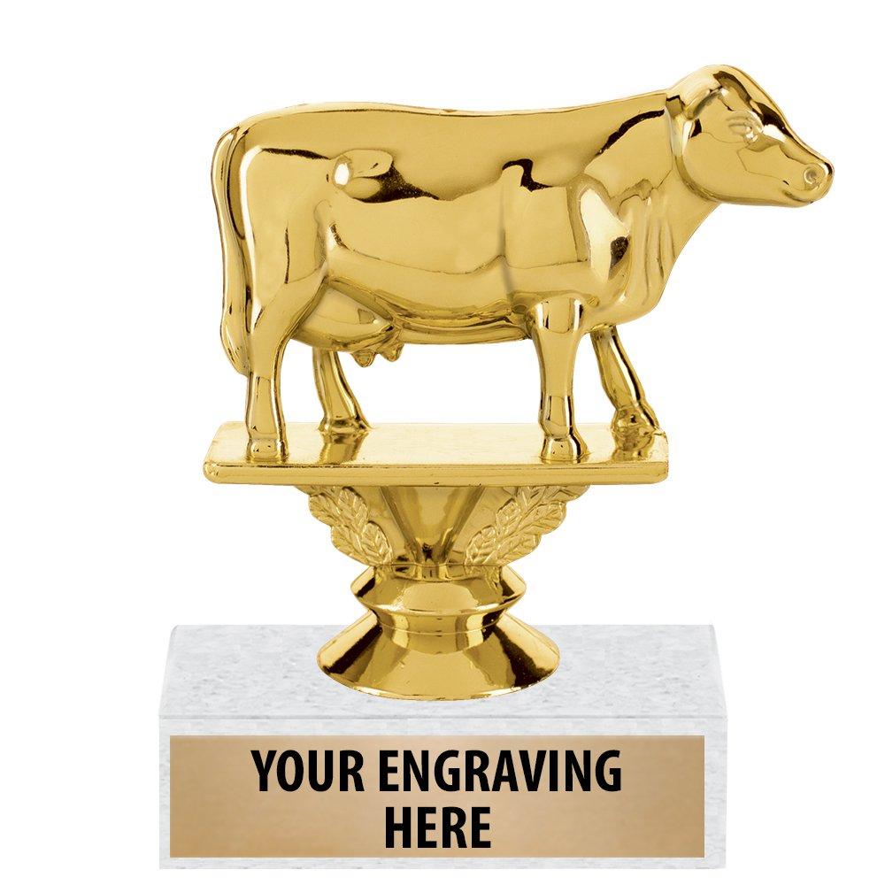 Crown Awards Cow Trophies - 4.25\" Dairy Cow Trophy Award 5 Pack Prime