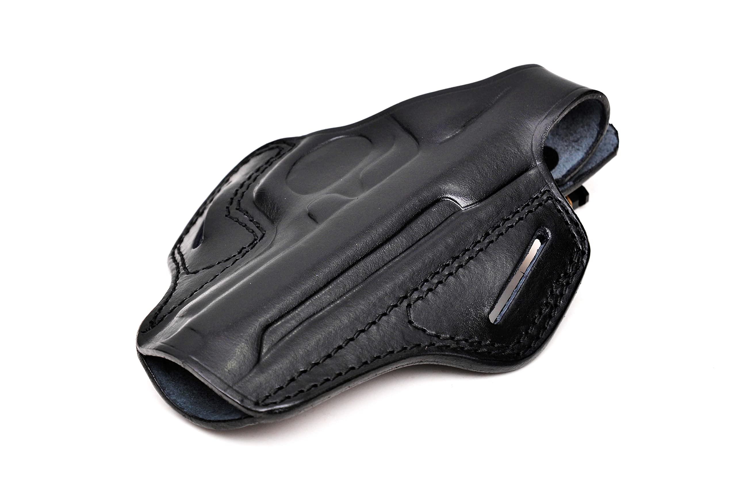 PulsarHolster Premium Leather Holster with Safety Lock for CZ 75D SP01 P01 P10S P07 Duty 2075 Rami Shadow 2, Handmade, Right Handed (Black, CZ P10S)