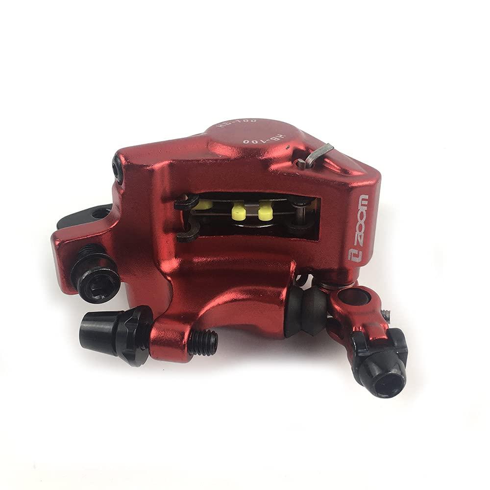 catazer catazer MTB Road HB-100 MTB Road Line Pulling Hydraulic Disc Brake Calipers Front & Rear Mountain Bike Disc Brake E-Bike Disc Brake (1 Pcs Red Front)
