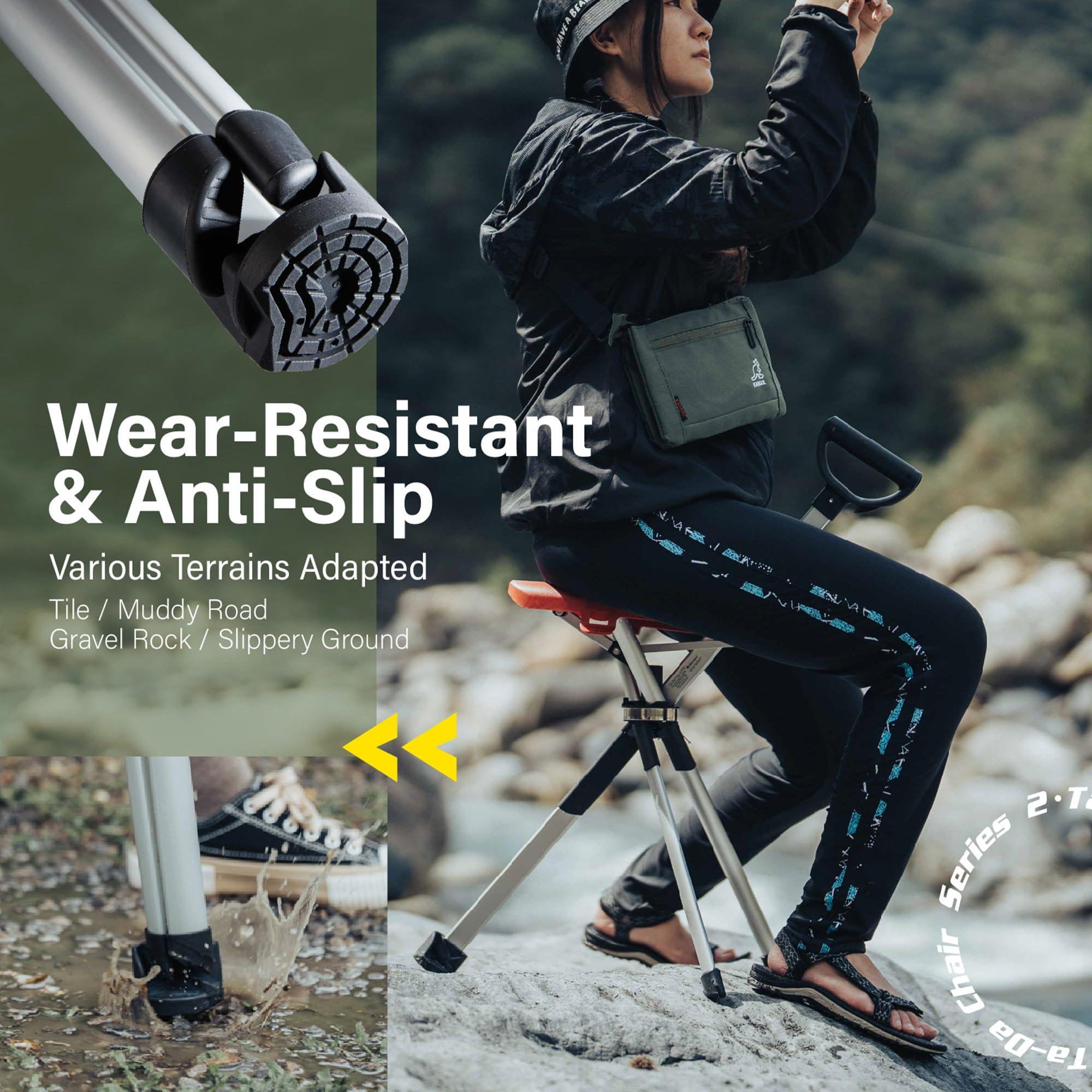 STEP2GOLD STEP2GOLD Ta-Da Chair Series 2- Portable Walking Stick, Cane with Seat, Foldable Chair, Hiking Stick, for Camping, Hiking, Lightweight Aluminum, Easy Carry, Anti-Slip (32.2"/Blue)