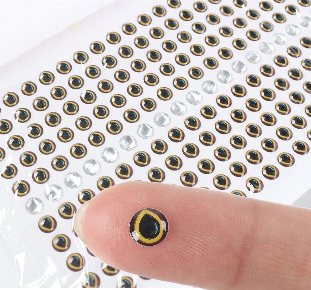 KTGCOZS KTGCOZS Pack of 100 5.5mm 3D Holographic Fishing Lure Frog Eyes