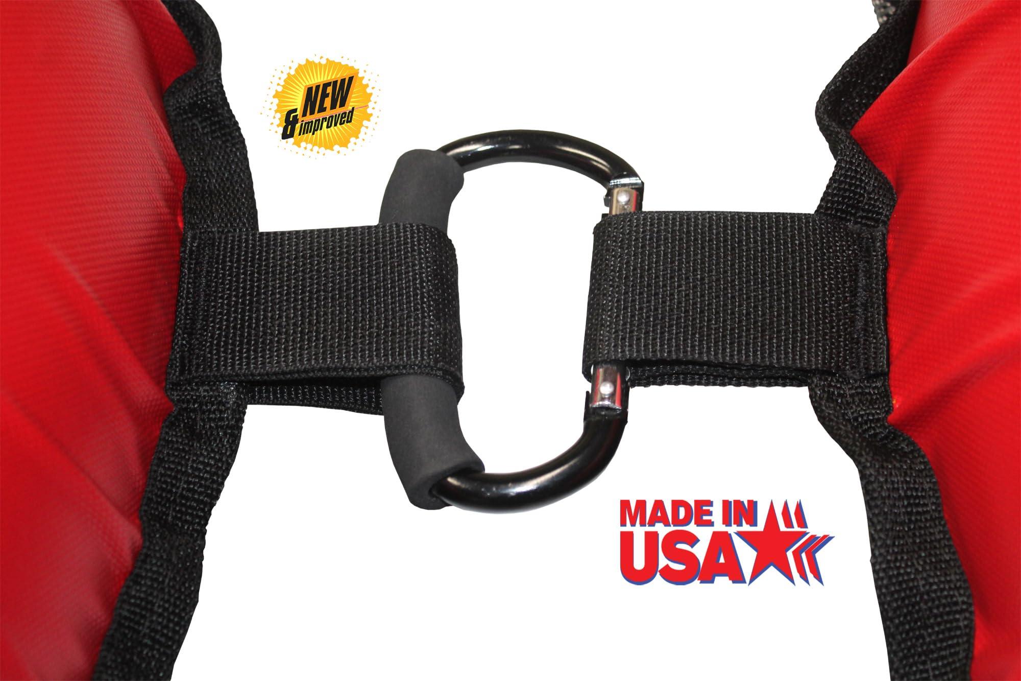 Bradley Pack of Two Bradley Heavy Duty Tubes for Floating The River; Whitewater Water Tube; Rubber Inner Tube with Cover for River Floating; Linking Tandem River Tubes; River raft Tube Red