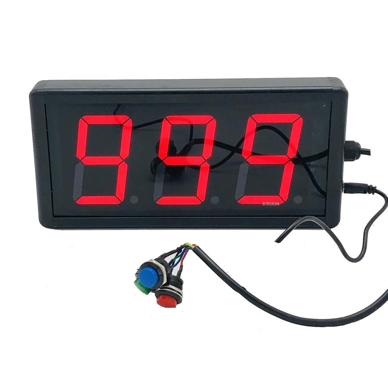BTBSIGN BTBSIGN LED Lap Counter Up/Down Digital Counter with Buttons and Remote 3inch High