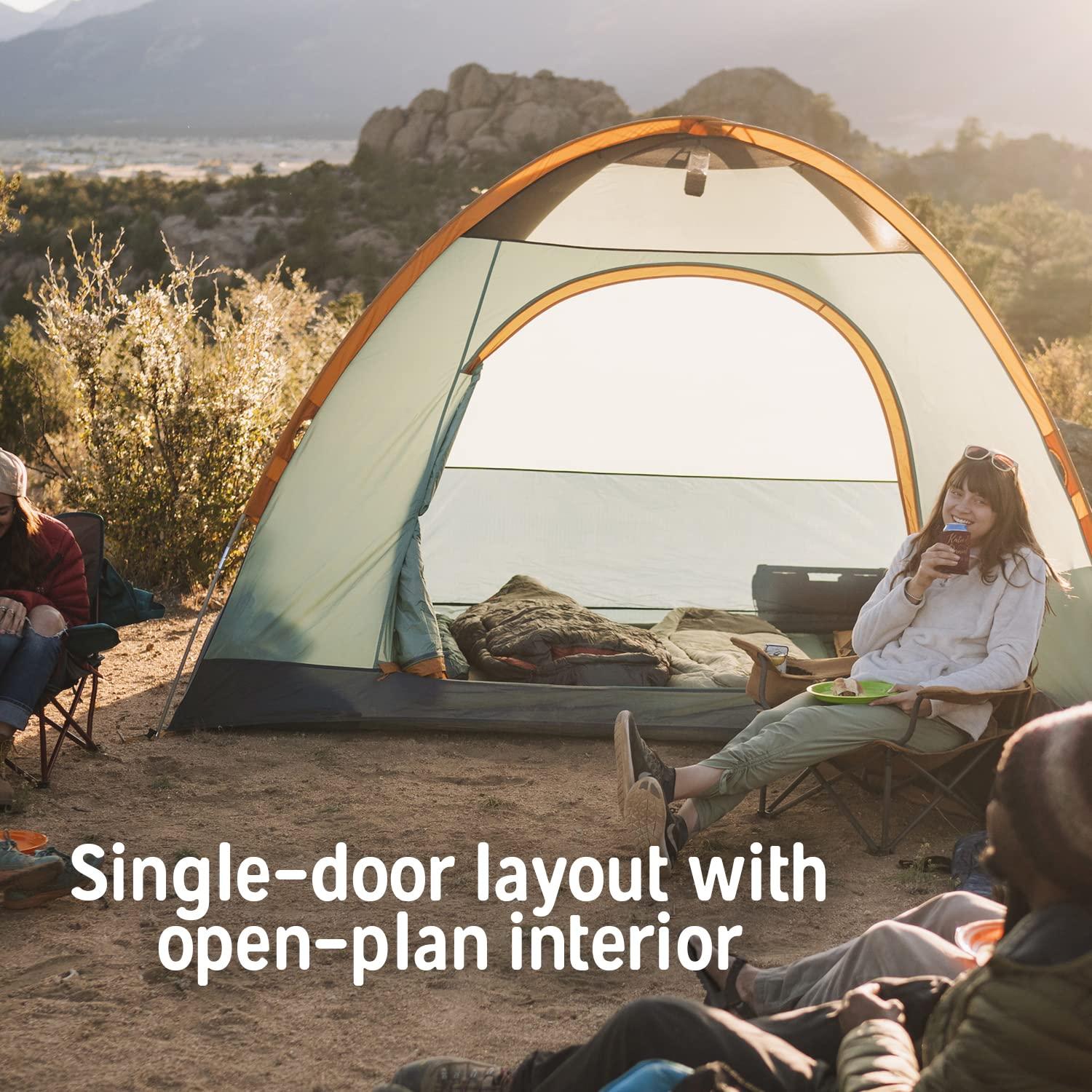 Kelty Kelty TALLBOY Family + Car Camping Tent, 4 or 6 Person Freestanding Overnight Shelter, Large Capacity, Tall Height, Stuff Sack Included