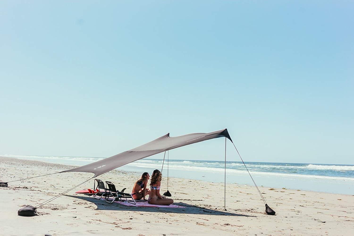 Neso Neso Tents Grande Beach Tent, 7ft Tall, 9 x 9ft, Reinforced Corners and Cooler Pocket(Black)