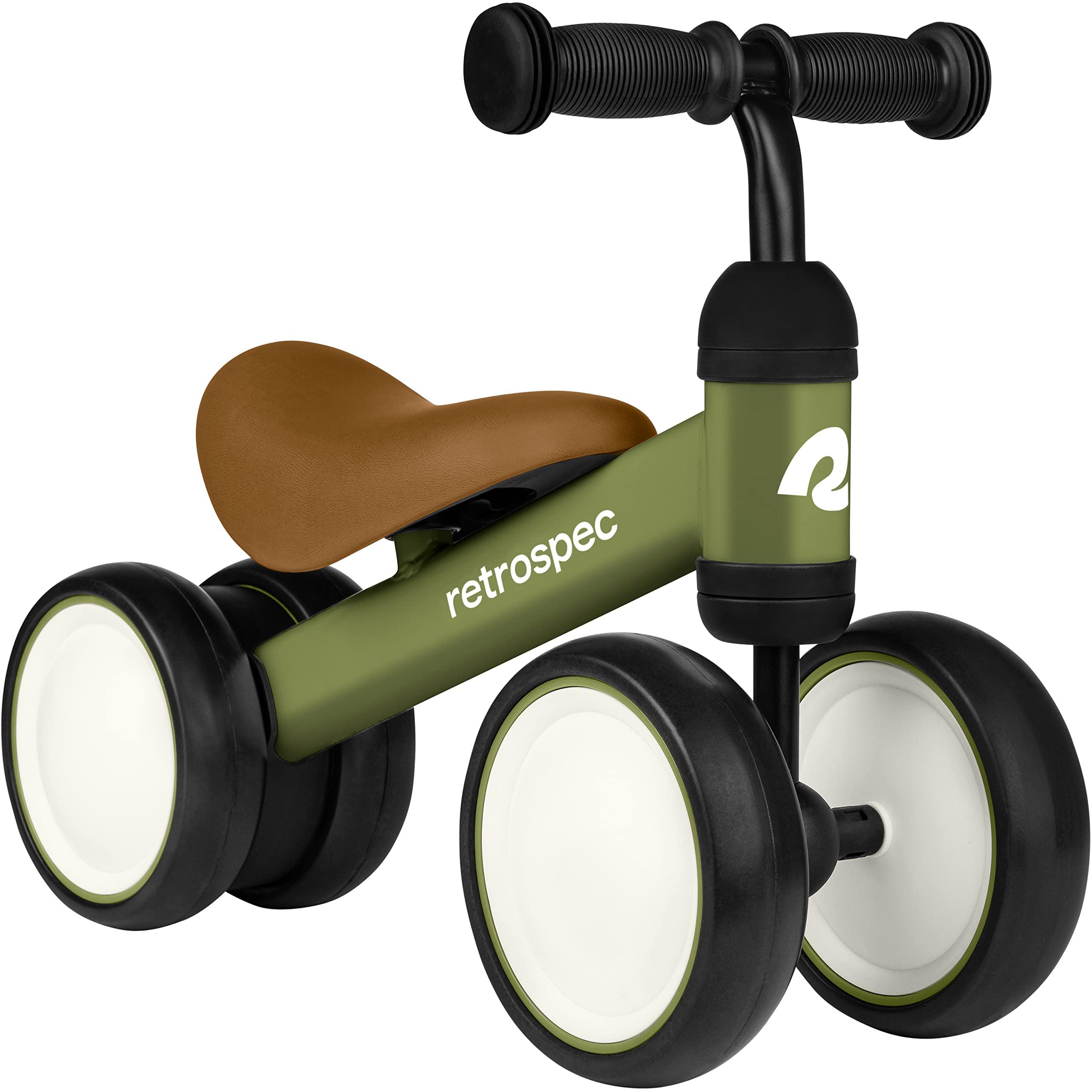 Retrospec Retrospec Chipmunk Plus Kids' Scooter & Cricket Baby Walker Balance Bike - Height Adjustable 3 Wheel Scooters with Foldable Seat and LED Lights - Ages 12-24 Months to 3+ Years