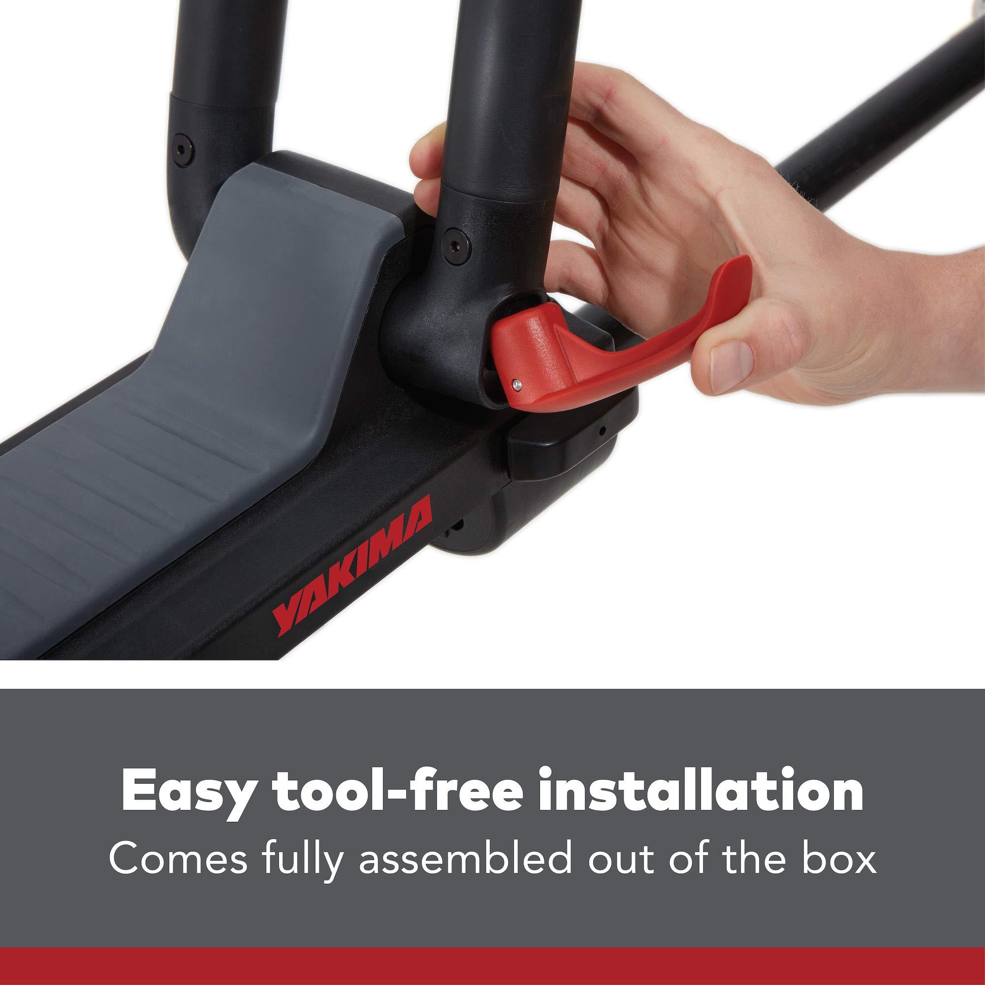 YAKIMA Yakima JayLow 2 Kayak Vertically Mounted or 1 Kayak J Cradle Vehicle Rooftop Mounted Rack with Heavy Duty Straps, Bow and Stern Tie Downs, Black