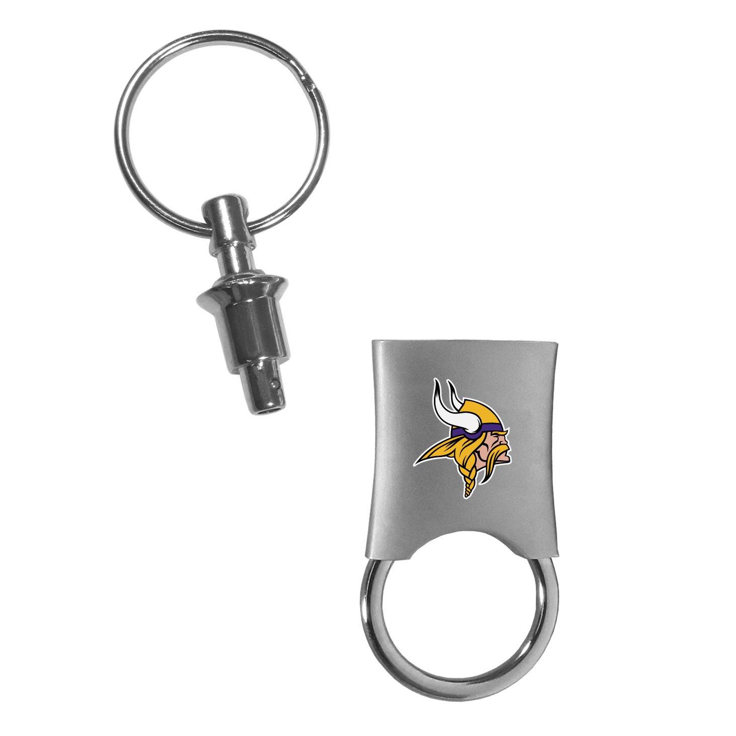 Siskiyou Siskiyou Sports NFL Minnesota Vikings Mens Tri-fold Wallet & Valet Key Chain, Black, One Size
