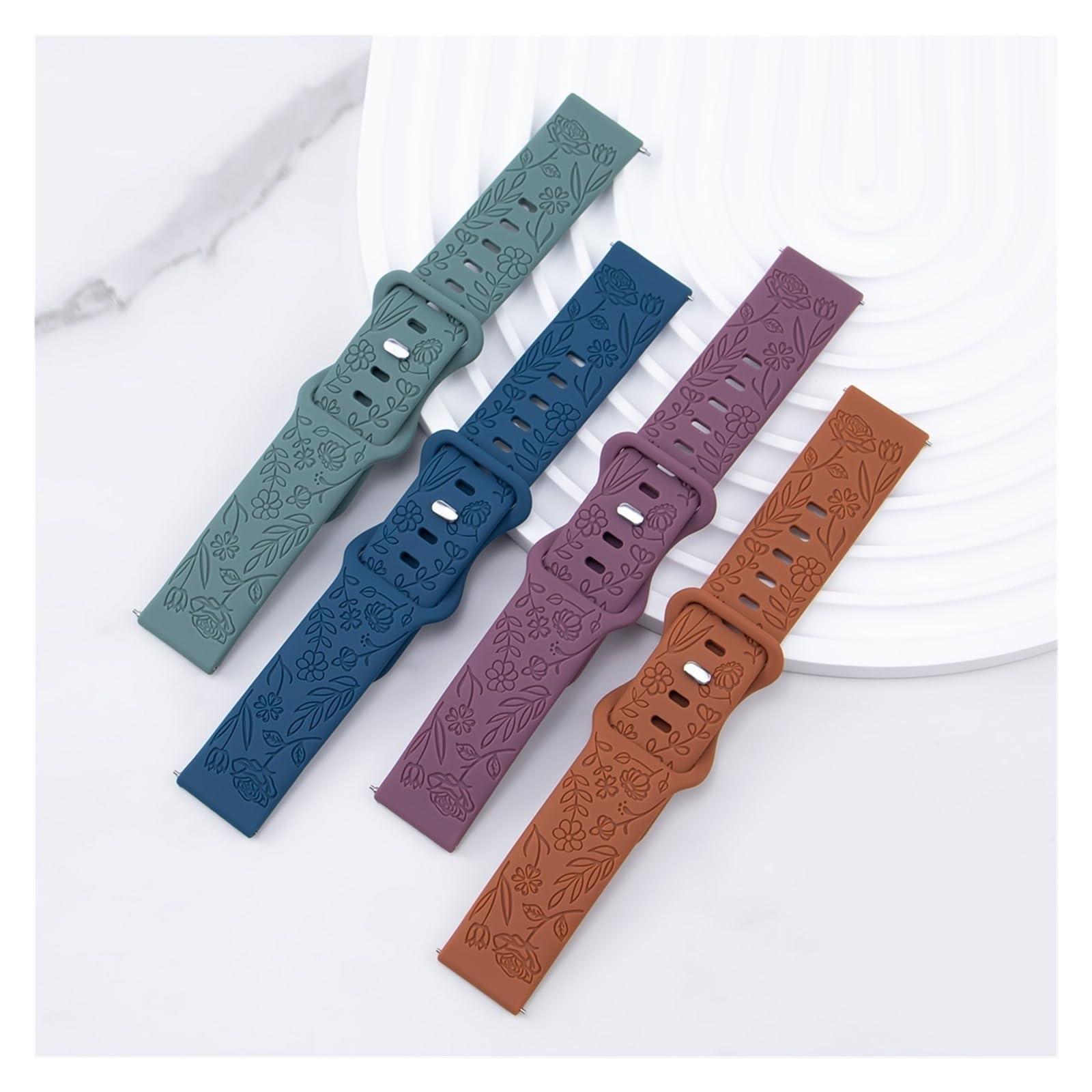 WUURAA WUURAA Engraved Watch Band Suitable for Fitbit Versa 2/Versa/Versa Lite/Versa SE Women Silicone Fancy Cute Sport Strap (Color : Brown, Size : For Fitbit Versa)