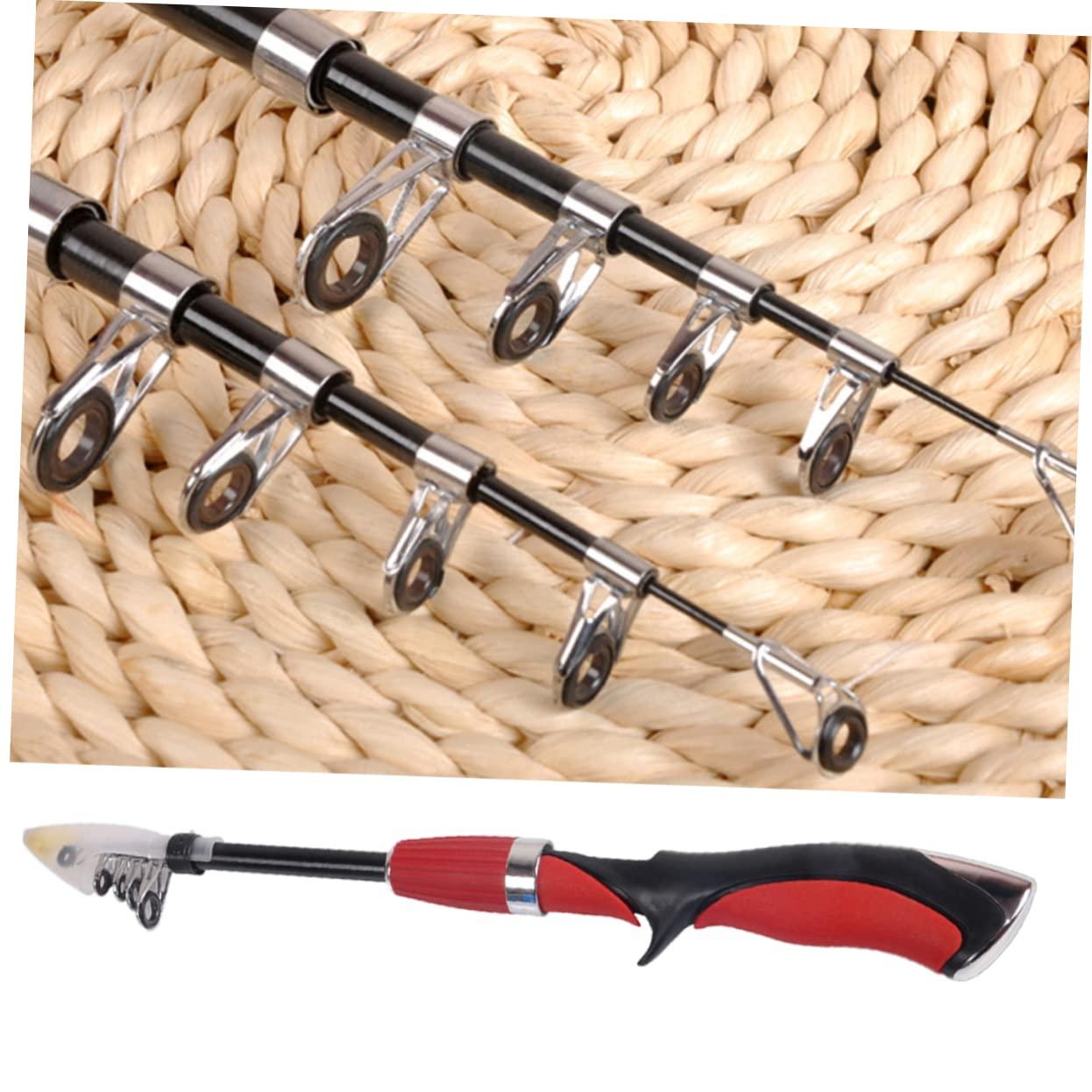 GANAZONO GANAZONO Short Fishing Rod 1.4m Retractable Sea Pole Fishing Kit Strong Guide Ring and Easy-Clean Design
