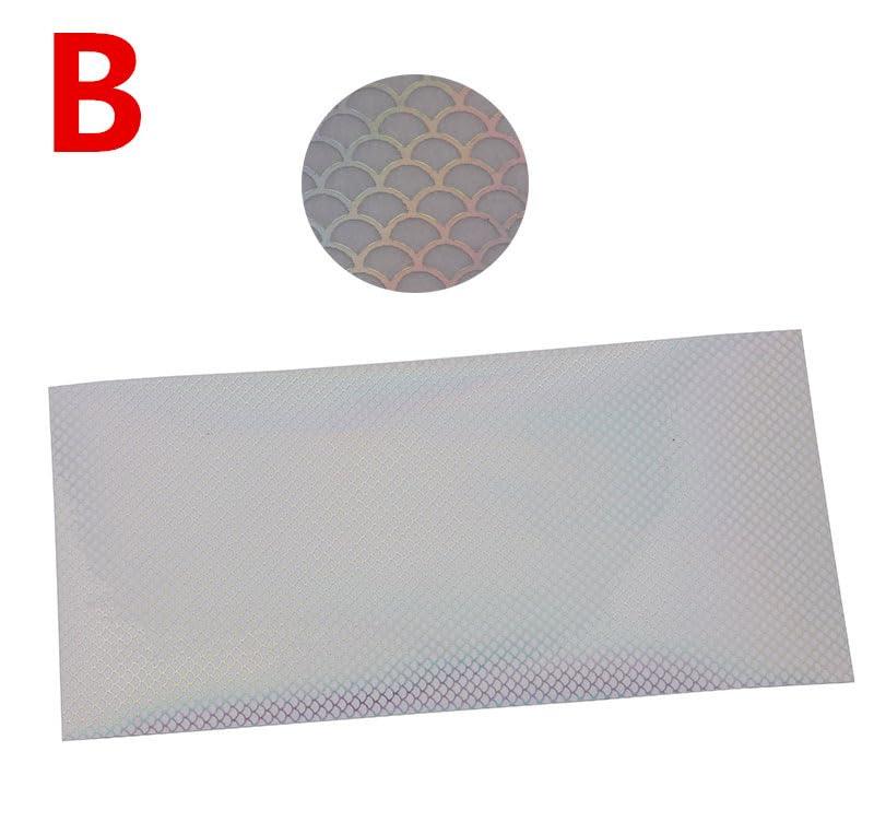 KTGCOZS KTGCOZS Pack of 6 10 * 21cm Holographic Film Flash Fish Skin Jig Sticker Lure Sticker 6 Colors