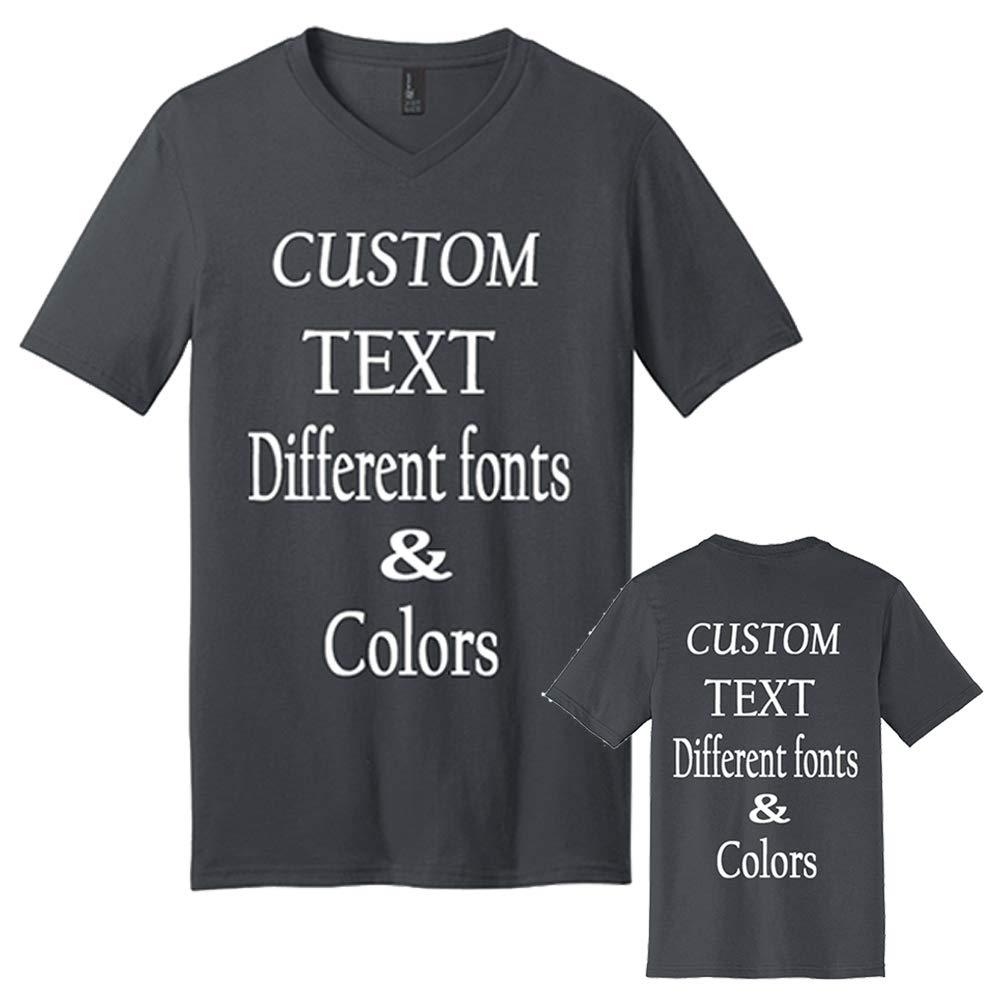 Just Customized Custom Design Personalized Adult T- Shirt, Design Your Own T-Shirt, Custom Gifts, Personalized T-Shirts for Men Charcoal