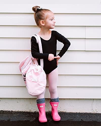 Stelle Stelle Girls Long Sleeve Team Basic Leotard Ballet Dance Gymnastics (Toddler/Little Kid/Big kid) (Black,5T)