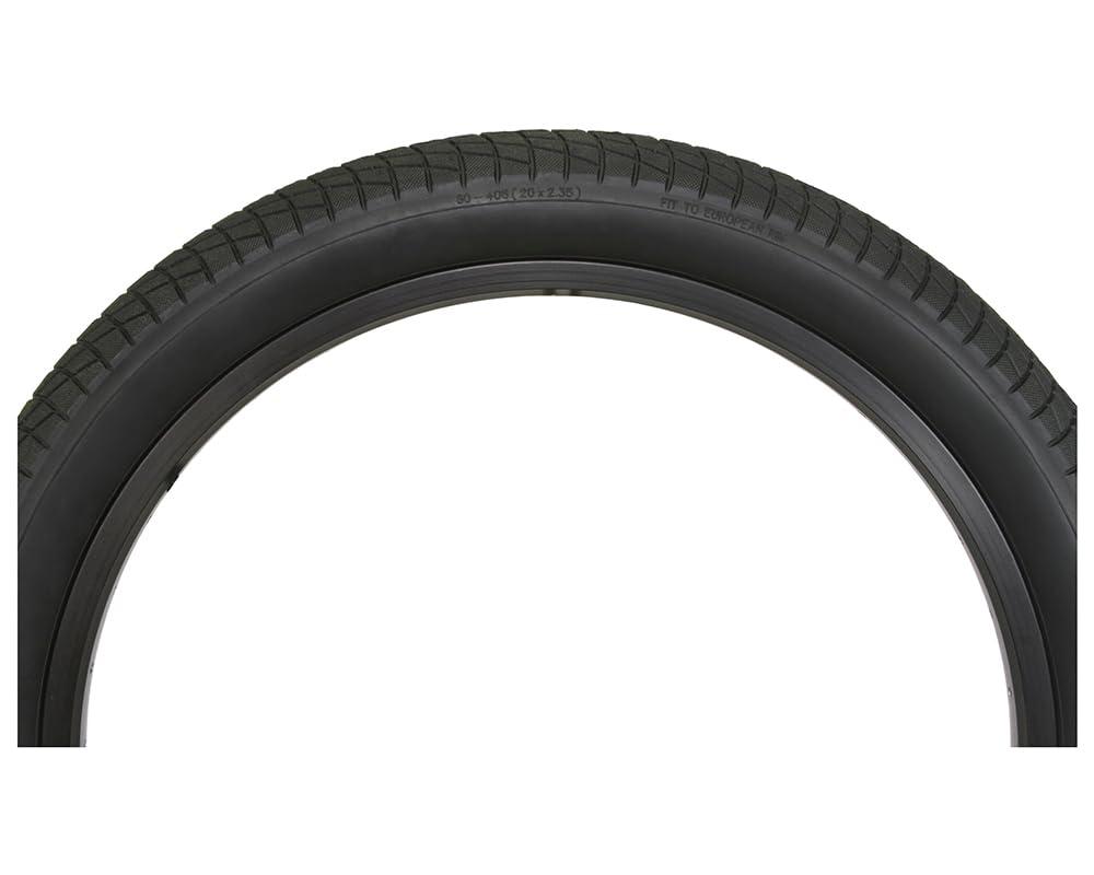 ALTALINE ALTALINE Bicycle Tire 20" x 2.35" BMX Style Semi-Slick Tread (All Black)