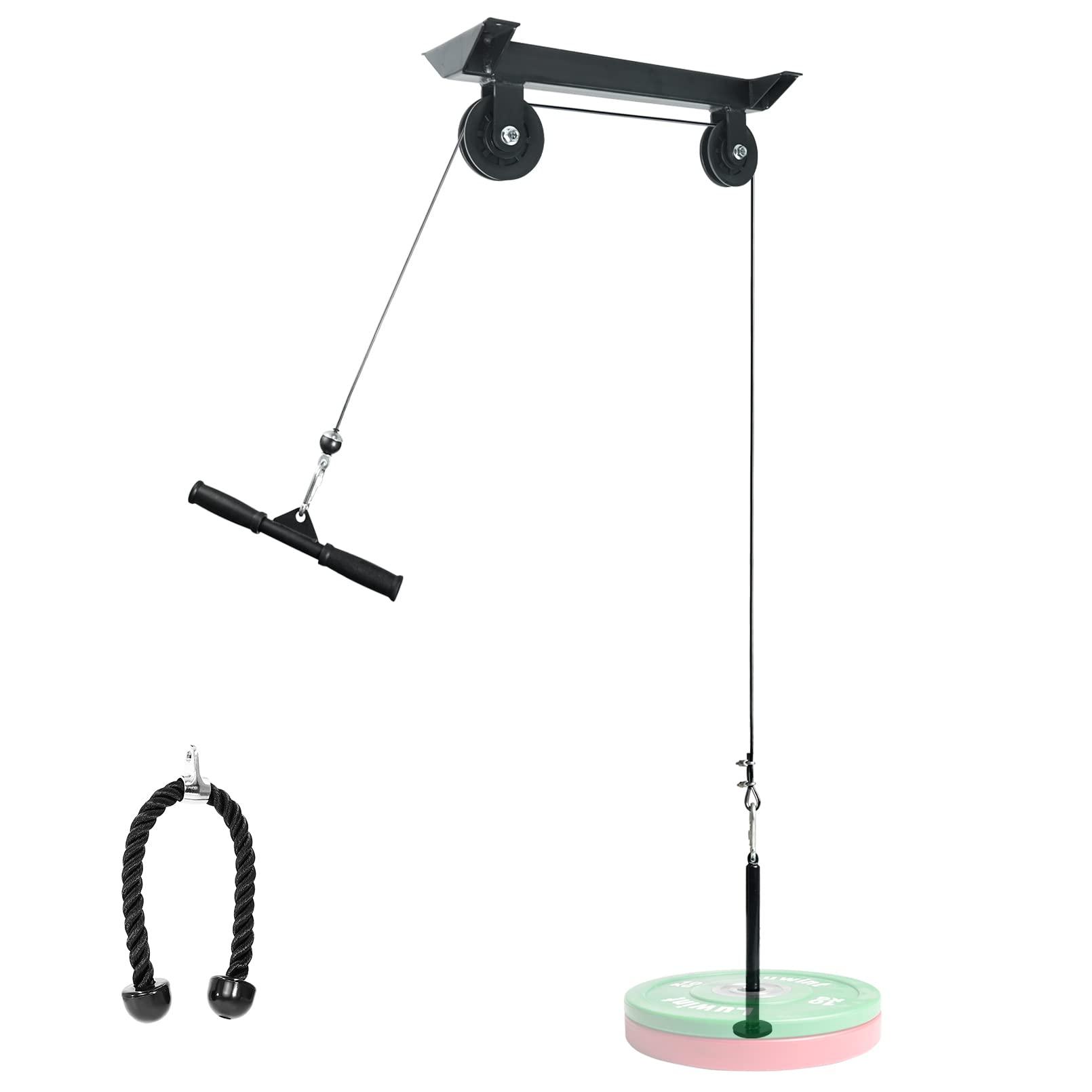 Luwint Luwint Ceiling Mount Fitness Pulley System, LAT Pulldown Attachments for DIY Home Gym Garage