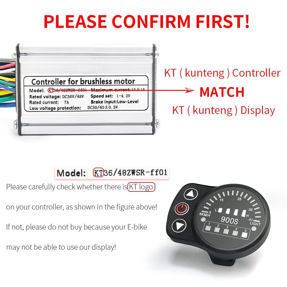 HUDAMZKY HUDAMZKY Electric Bike Bicycle LED Display KT LED-900S 36V 48V E Bike Display Matches Controller for Ebike Accessories Parts