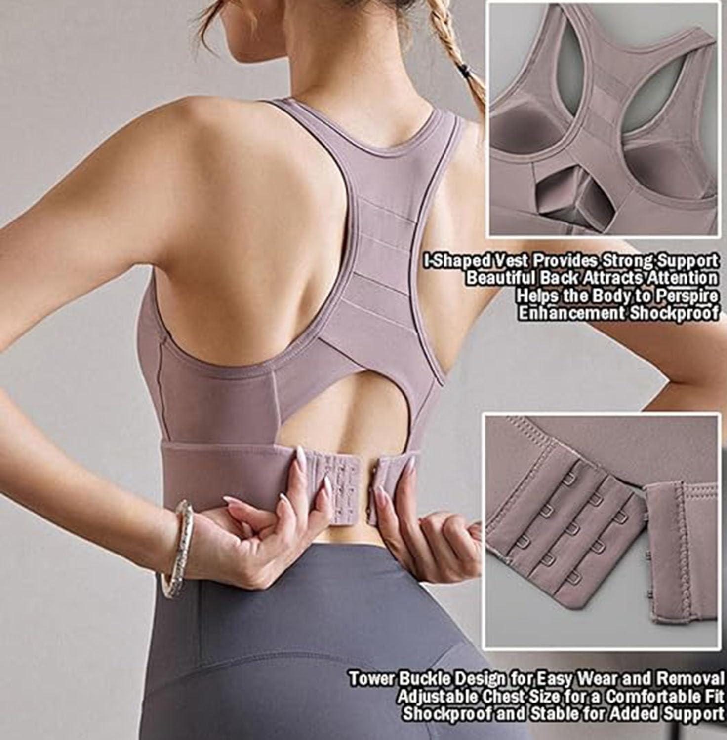 ljhjdkxf ljhjdkxf Plus Size Sports Bra High Impact,High Strength Shockproof Comfortable High Impact Plus Size Sports Bra (2 PCS-Blue,M)