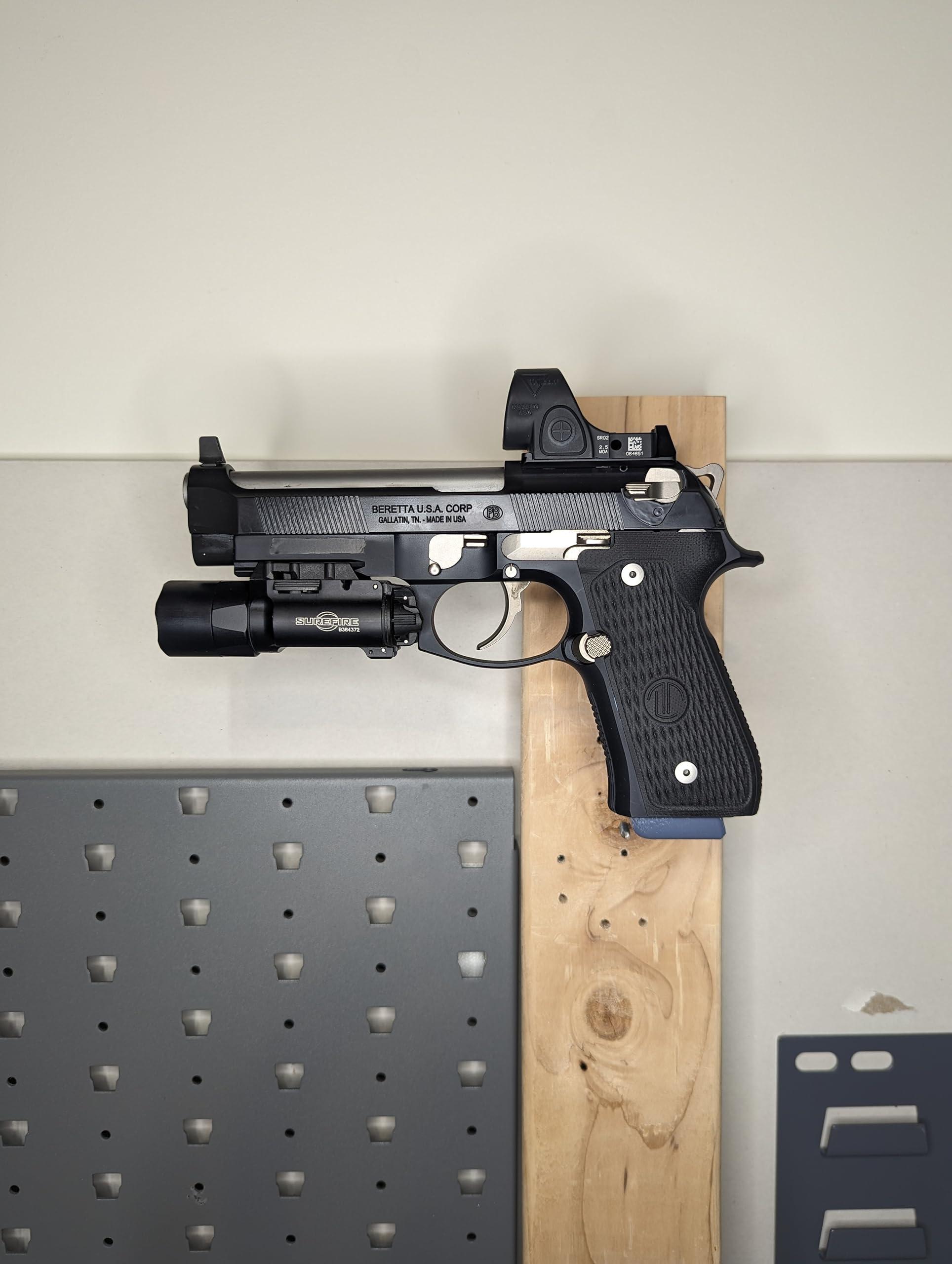 Hammy3DPrints Hammy3DPrints Wall Mount for Pistols - Many Brands and Models Supported | Handgun Holder Storage Rack Display (Sig P365 / P365X / P365XL (Right), Olive Green)