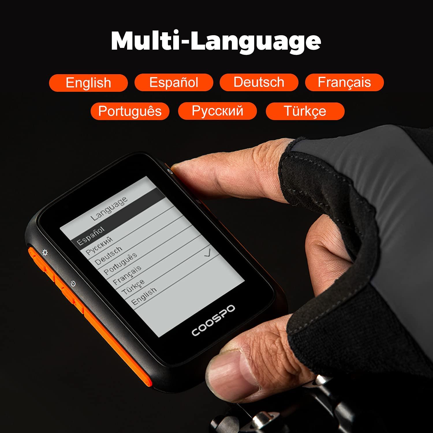 CooSpo COOSPO Bike Computer Wireless GPS,Cycling Computer Bike Speedometer Auto Backlight,Bluetooth4.0 ANT Cycling GPS Unit,Bicycle Computer BC200 Waterproof,Compatible with CooSporide APP