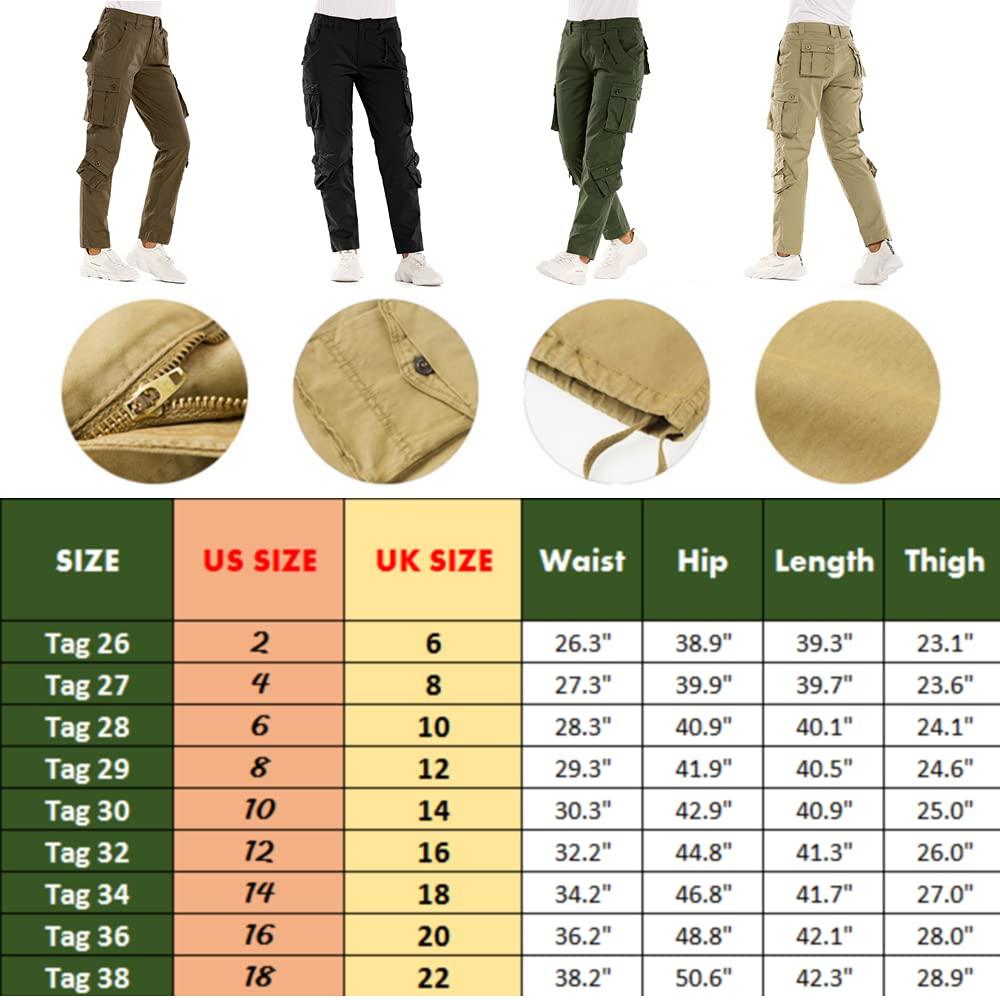 Raroauf Raroauf Work Cargo Pants Womens Cotton Casual Military Combat Tactical Pants,Rip-Stop Outdoor Hiking Trousers Camo N US 10