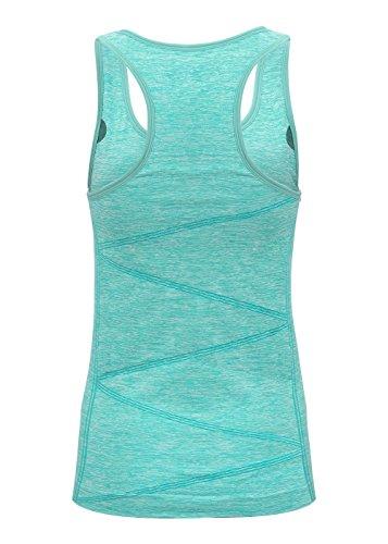 Disbest Disbest Yoga Tank Top, Women\'s Performance Stretchy Quick Dry Sports Workout Running Top Vest with Removable Pads