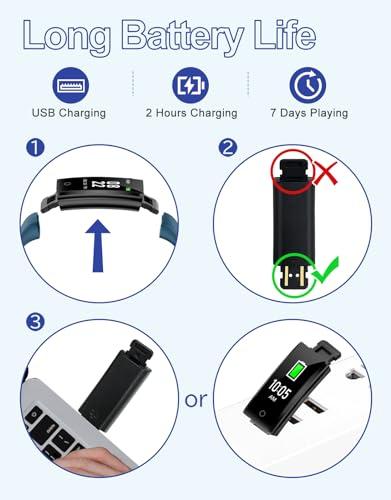 GRV GRV Fitness Tracker Non Bluetooth Fitness Watch No App No Phone Required Waterproof Pedometer Watch with Steps Calories Counter Sleep Tracker for Men Women Parents (Blue)