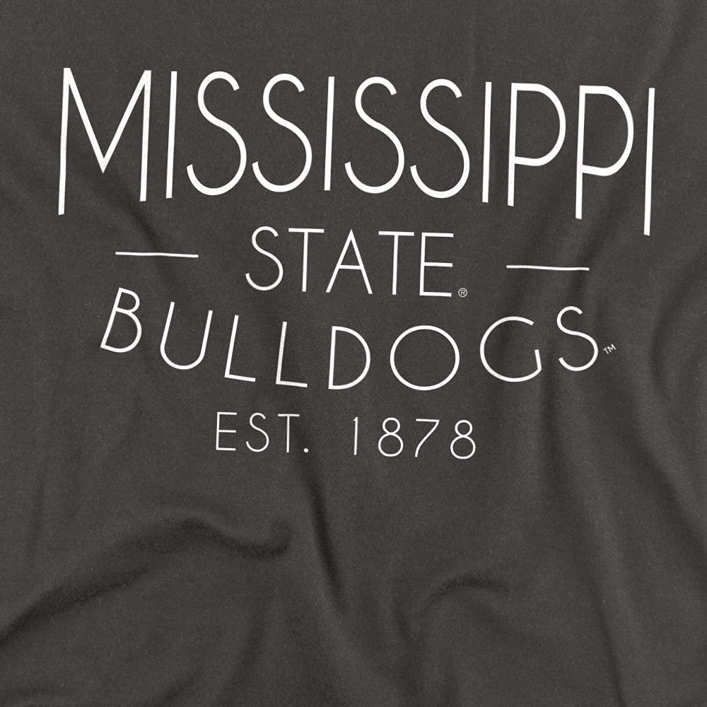 Mississippi State University Mississippi State Bulldogs Official Simple Unisex Adult T-Shirt, Charcoal, 3X-Large